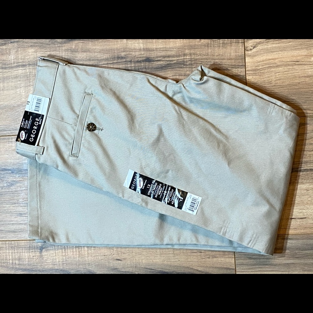 GEORGE BOY’S FLAT FRONT UNIFORM TWILL PANTS SZ 12